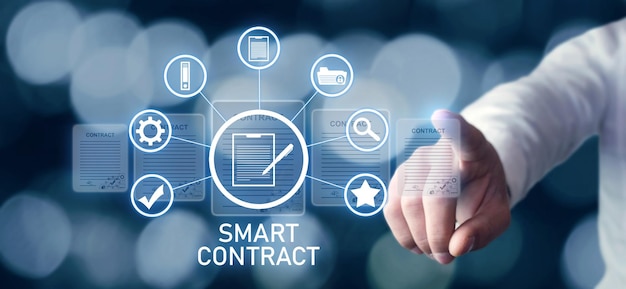 Smart Contract concept Business Technology