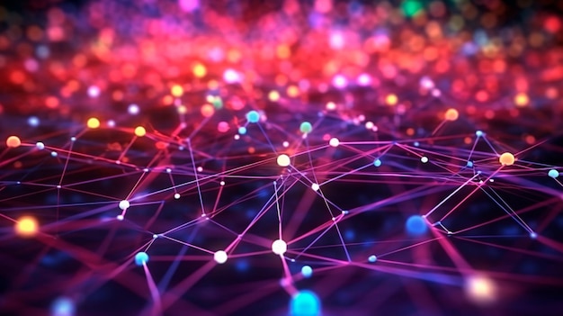 Social network connection concept Generative AI