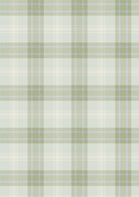 Soft Cream and Green Plaid Fabric Texture