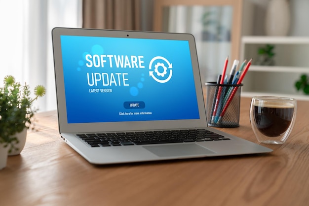 Software update on computer for modish version of device software upgrade