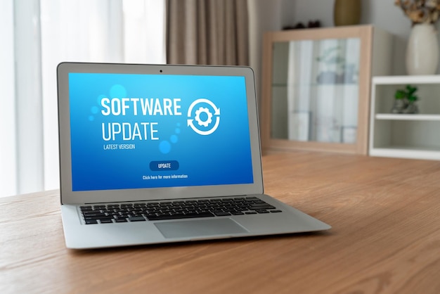 Software update on computer for modish version of device software upgrade