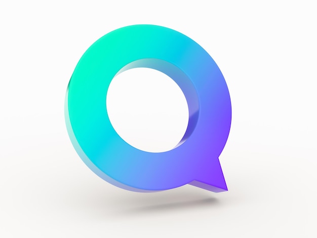 Speak bubble text chatting box message box outline concept of social media messages 3d illustration