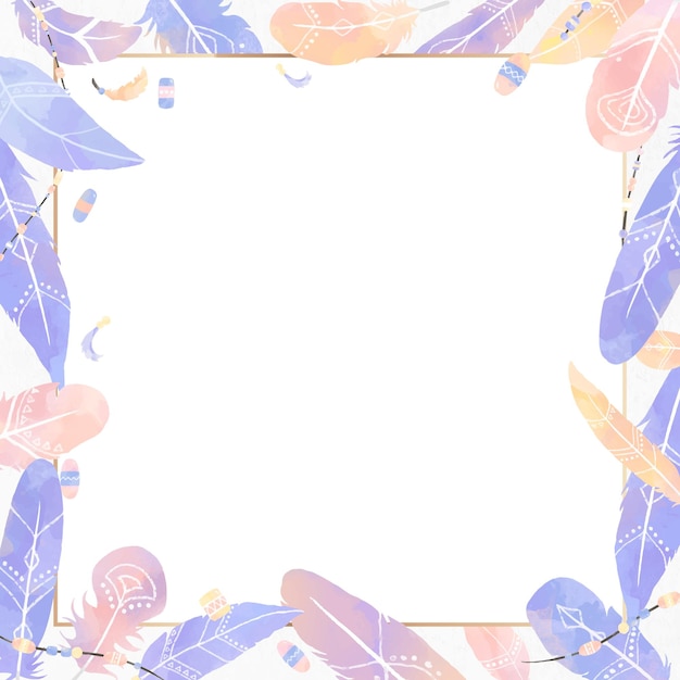 square frame png boho style