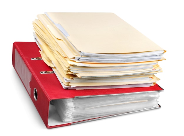 stack of documents , files , folders