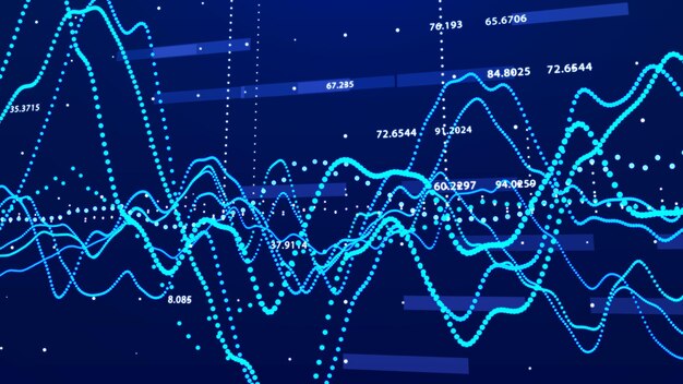 stock market graph big data visualization investment graph concept 3d rendering