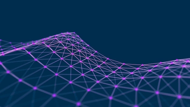 Structural connection of information Data transfer in network connection Abstract data background 3D rendering