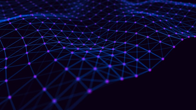 Structural connection of information Data transfer in network connection Abstract data background 3D rendering