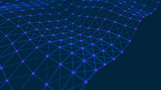Structural connection of information Data transfer in network connection Abstract data background 3D rendering