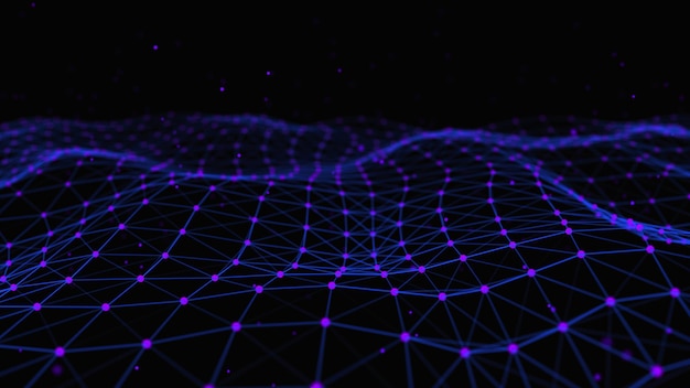 Structural connection of information Data transfer in network connection Abstract data background 3D rendering