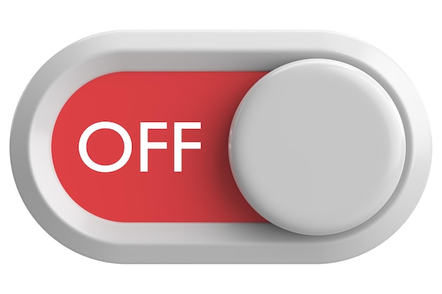 Switch off Turn off 3D illustration