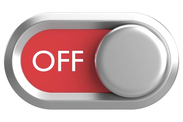Switch off Turn off 3D illustration