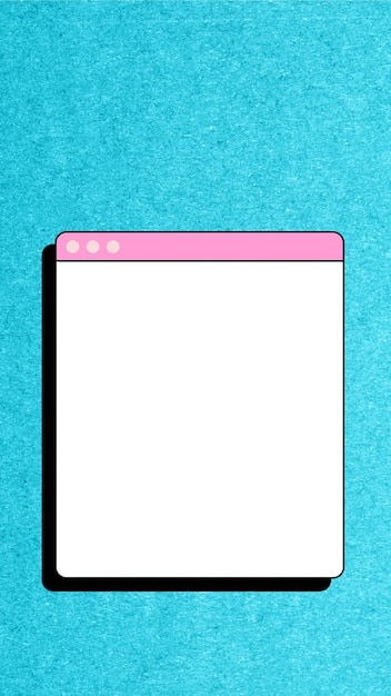 Teal popup window png frame Y2K style transparent design