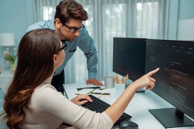 Team developers program thinking newest coding creative website Postulate