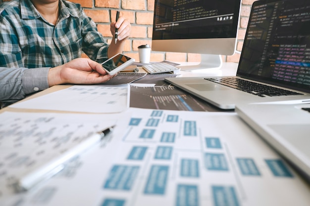 Team of Professional Developers on meeting