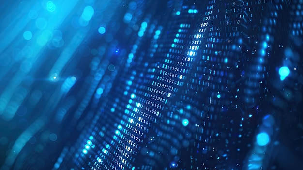 technology abstract blue background blue binary code binary code binary code