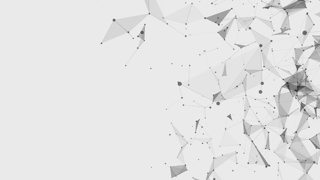 Technology background Plexus effect Abstract polygonal background with connecting dots and lines Connection technology background 3D rendering