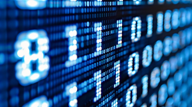 Technology Coding Computer Information and Software Binary Cyberspace Digit Web with Program Abstract Background Network