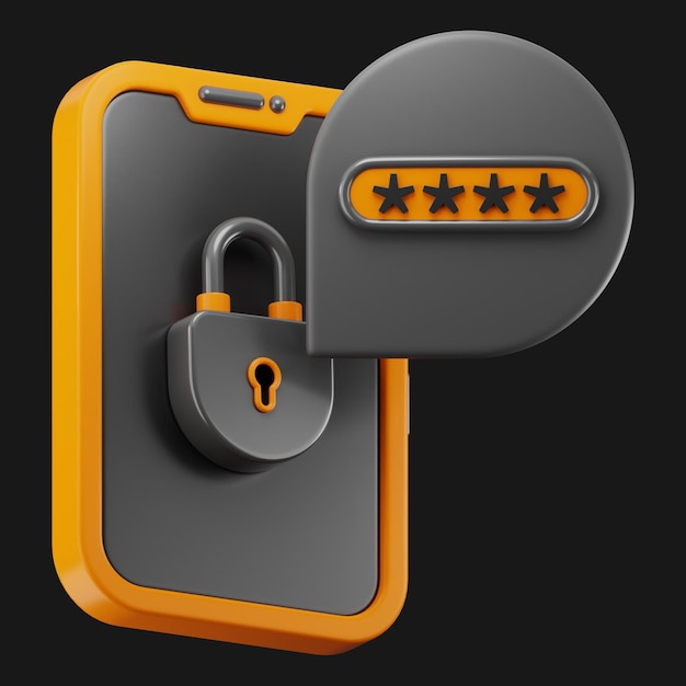 Technology icon 3d rendering on isolated background