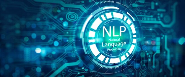 Tekoäly ja NLP (luonnollisen kielen käsittely) kognitiivisen laskennan teknologian konsepti