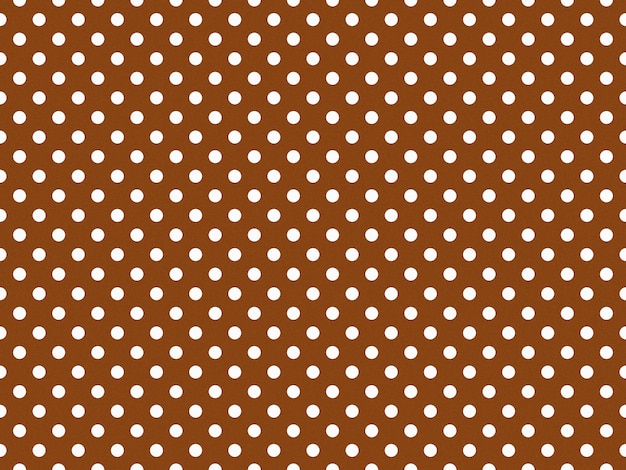 Texturised white color polka dots over saddle brown background