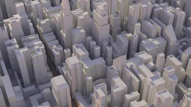The city image for real estate or property concept 3d rendering