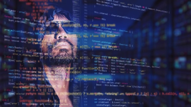 The concept of hackers and insecurity in networking Dishonest hood man or data thieves
