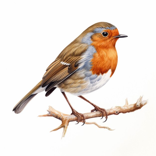 There is a bird that is sitting on a branch of a tree generative ai