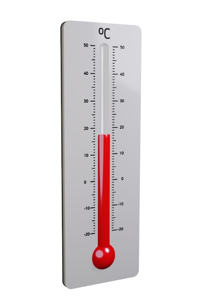 thermometer on white background