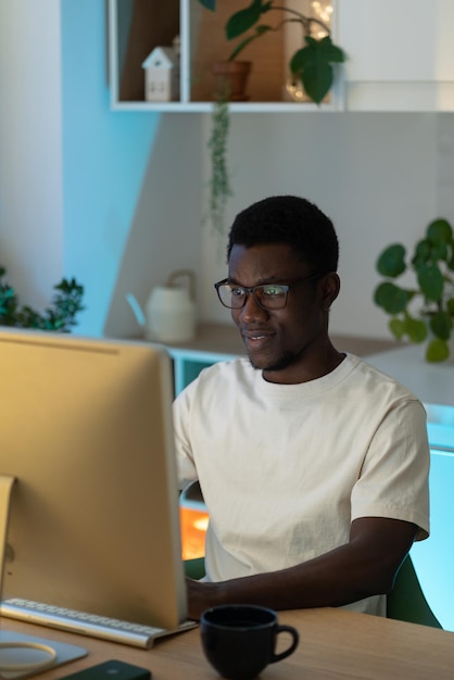 Thoughtful web developer work on computer programmer trying to find solution for bug in app code
