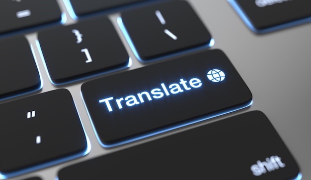 translate text written on keyboard button