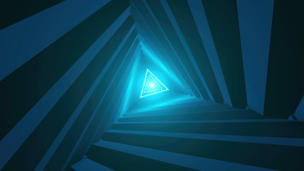 Triangle Future Space Tunnel Technology Composition