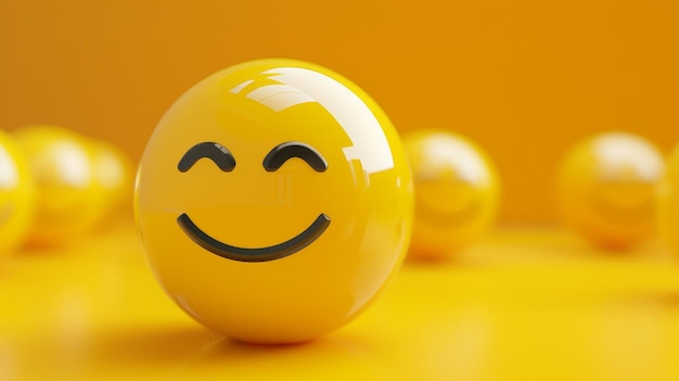 two yellow balls with a smiley face on them