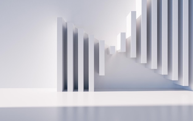 Tyhjä rakennusgeometriaa hyödyntävä rakenne, 3d-renderöinti