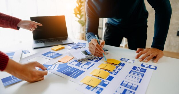 ux graphic designer planning application process development prototype wireframe for web smart phone creative digital development agencyxa