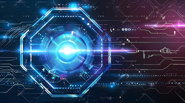 Vector Abstract futuristic technology background concept Illustration high digital