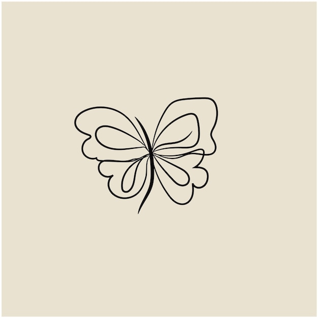 vector butterfly outline with drawn details collection