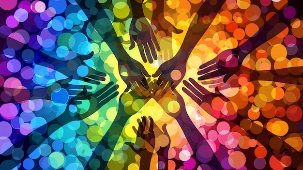 Vector colored friendship day background