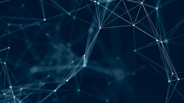 Verkkoyhteysrakenne Abstrakti digitaalinen tausta Tiedetausta Big data -digitaalitausta 3D-renderöinti