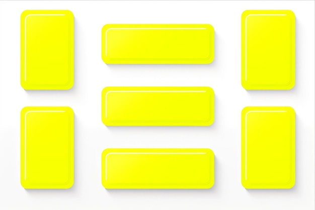 Vibrant Neon Yellow Rectangular Sticker Labels A Standout Design for Every Purpose