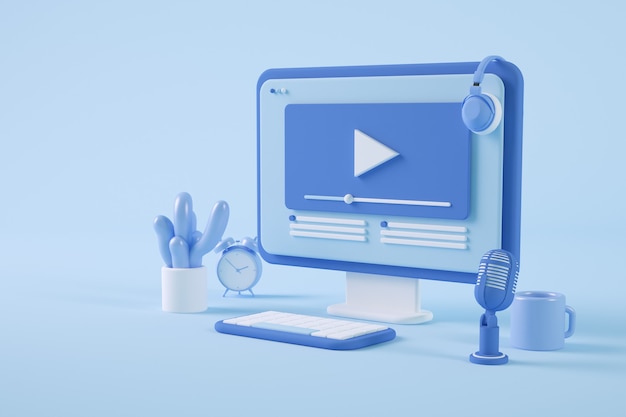 video streaming on minimal 3d rendering computer