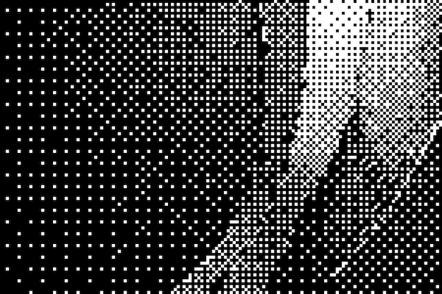 vintage retro bitmap background Vintage Poster with Halftone Texture and Pixelated Grain