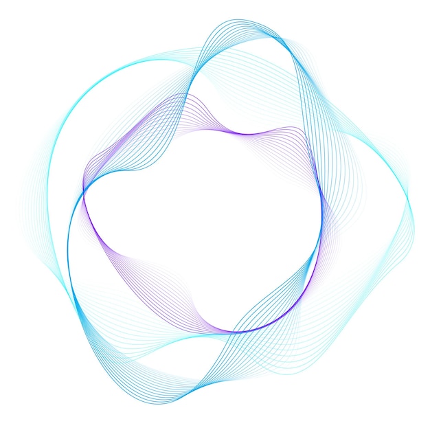 Virtual assistant technology png irregular circle shape in blue