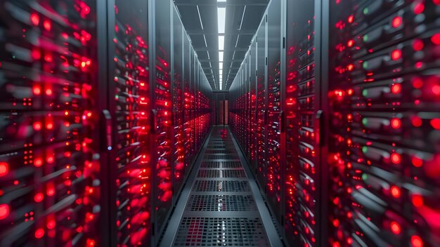 Visualizing Server Racks in a Data Center for Hosting A D Perspective Concept Data Centers Server Racks Hosting 3D Visualization Data Management