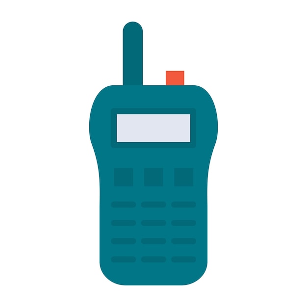 Walkie Talkie Flat Illustration