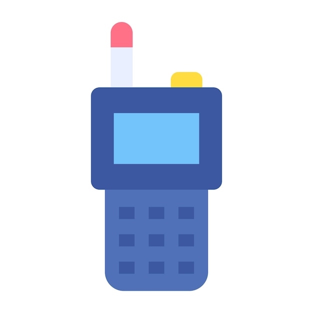 Walkie Talkie Flat Illustration