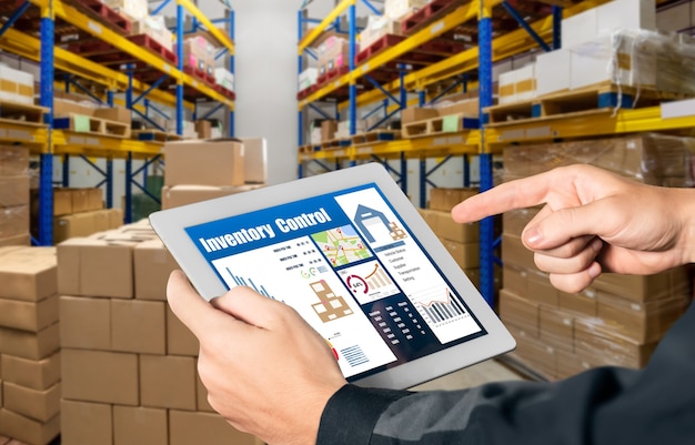 warehouse management innovative software in computer for real time monitoring