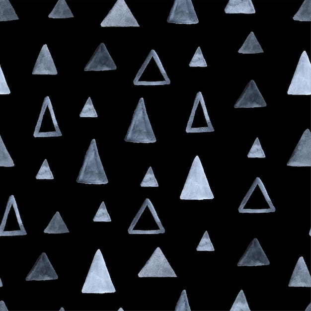 watercolor triangles seamless pattern