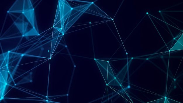 wave of particles abstract background with a dynamic wave big data vector illustration