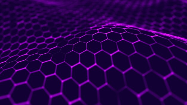 wave of particles abstract background with a dynamic wave big data vector illustration