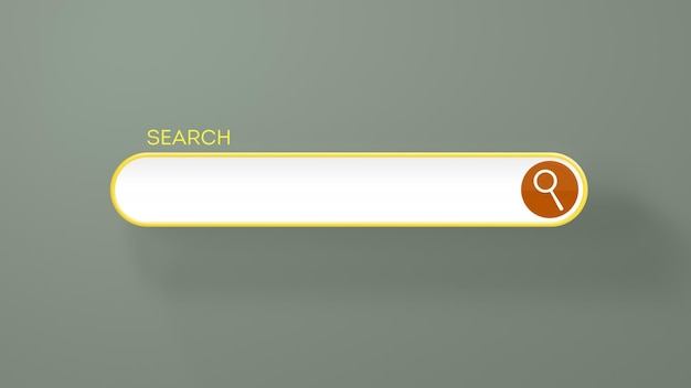 Web Browser Searching Bar Yellow Blank Search Bar on Dark Soft Green Background Internet Concept